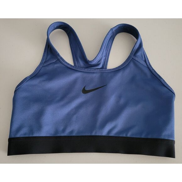 Nike Dri-Fit Women's S Athletic Wireless Unpadded Sports Bra Blue Pre-Owned‎ - Picture 1 of 12